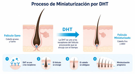 Proceso de miniaturización del folículo capilar por DHT en la alopecia androgénetica | GARAL Health